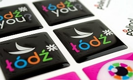 Naklejki wypukłe promocyjne dla miasta £odzi.