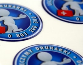 Przykład naklejek 3D dla serwisu drukarek i sprzętu biurowego